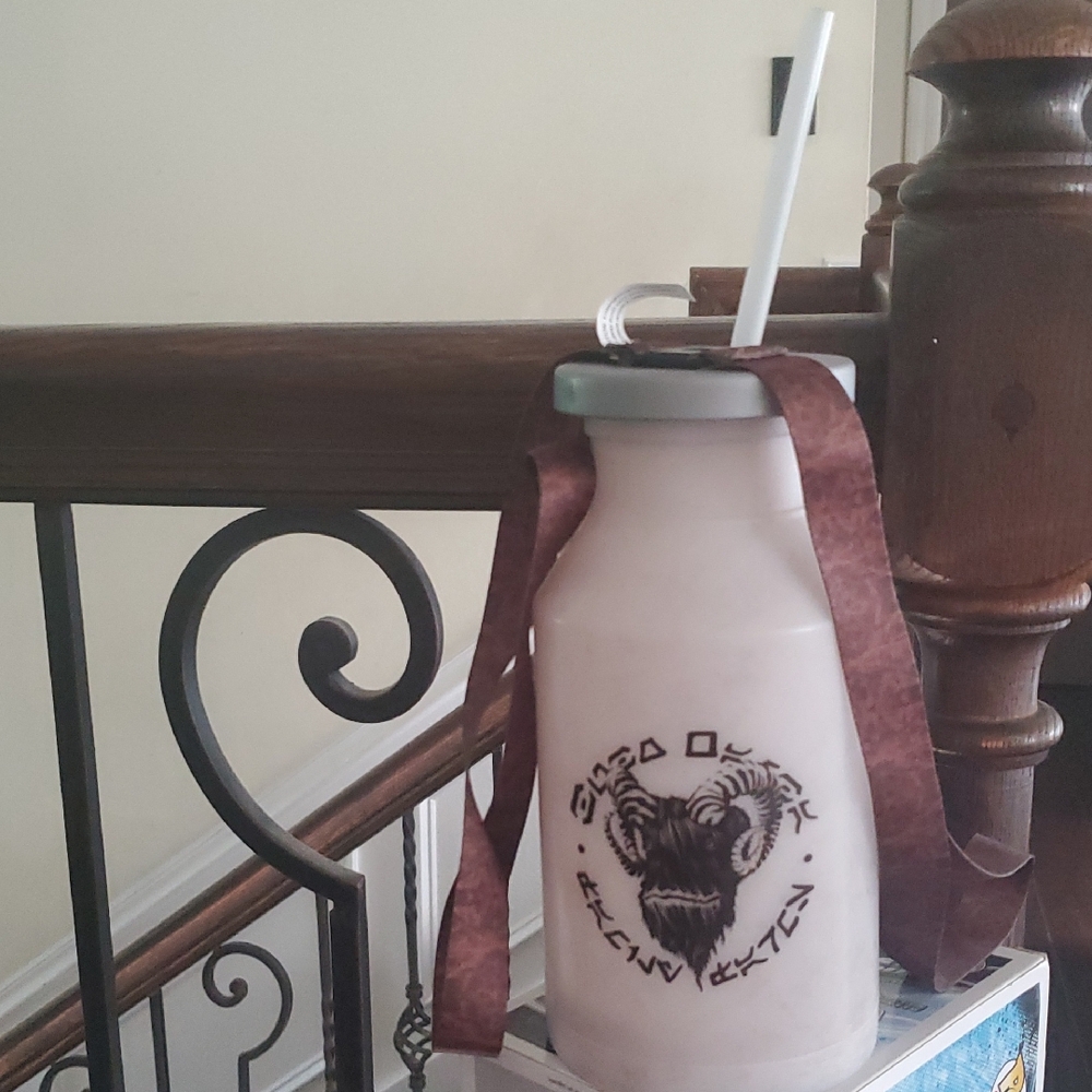 Brown Goat Design Drinking Jar